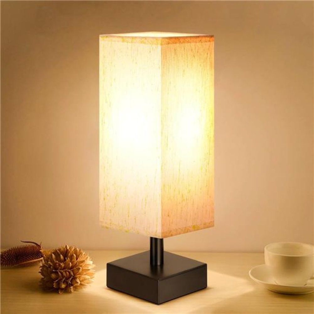 Table Lamp for Bedroom - Cozy Reading Lamp for Kids, Living Room Office Dorm